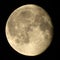 The waning gibbous moon. The Moon is an astronomical body that orbits planet Earth, being Earth`s only permanent natural satellite