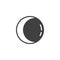 Waning gibbous moon vector icon