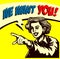 Want you! Retro businesswoman pointing finger, we\'re hiring sign comic book style illustration