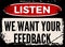 We want your feedback attention board