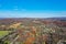 Wantage NJ on a sunny autumn day with fall foliage aerial