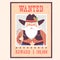 Wanted poster Santa Claus on old paper.Vector western christmas