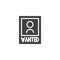 Wanted poster vector icon