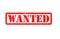 Wanted text rubber seal stamp watermark