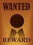 Wanted vintage poster illustration