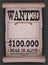 Wanted Vintage Poster On Parchment