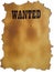 Wanted with white background