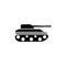 War Army Tank, Military Heavy Panzer Flat Vector Icon