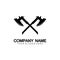 War axe logo. War axe  executioner axe  viking battle axe in vector