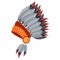 War bonnet, feather headdress. Traditions of the North American Indians