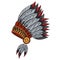 War bonnet, feather headdress. Traditions of the North American Indians