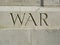 War carved in memorial