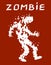 War with the invasion of zombies. Vector illustration.