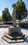 War memorial with celtic in cross in the town centre Ellesmere Port Cheshire July 2020