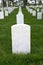 War Memorial Cemetery with Blank Tombstone Grave Marker
