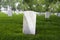 War Memorial Cemetery with Blank Tombstone Grave Marker