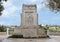 War memorial honoring the fallen of all wars in a public park in Locorotondo, Italy