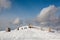 War memorial landmark, Italian alps, mount Grappa