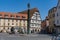 The war memorial and market square in Schwaebisch Gmuend