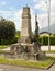 War memorial monument in Gravedona ed Uniti on the shore of Lake Como.