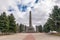 War memorial Obelisk to the liberators of the city of Rzhev on the mound of Glory. Tver region.