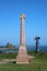 War memorial, shipping beacon, Lindisfarne Castle