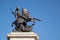 War Memorial   statue in Old Eldon Square depicting St George slaying the Dragon, sculpted in bronze