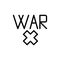 War, prohibit icon. Simple line, outline vector elements of flower children icons for ui and ux, website or mobile application