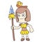 War soldiers wearing sharp spear knight armor, doodle icon image kawaii