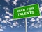 War for talents traffic sign