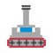 War tank vehicle 8 bits pixelated icon