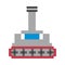 War tank vehicle 8 bits pixelated icon