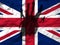War in United Kingdom, concept of protest against the war, Stop the war and save lives, flag of United Kingdom and the symbol of
