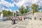 War veterans at National World War 2 Memorial Atlantic Arch