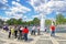 War veterans on National World War Second Memorial Atlantic Arch