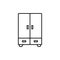 Wardrobe icon element of furniture icon for mobile concept and web apps. Thin line wardrobe icon can be used for web and mobile.