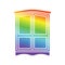 Wardrobe LGBT Open door. Get out of wardrobe gay. recognition Furniture