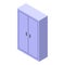 Wardrobe storage document icon, isometric style