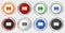 Wardrobe vector icons, room, design, interior, furniture vector icons, set of colorful web buttons in eps 10