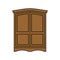 Wardrobe wood retro. Furniture for clothes. Vintage Cabinet. Old