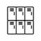 Wardrobes for dressing up icon vector. Isolated contour symbol illustration