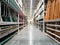 Warehouse aisle of building materials in industiral store