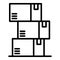 Warehouse boxes icon, outline style