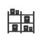 warehouse cardboard boxes delivery pictogram