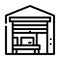 warehouse construction line icon vector illustration