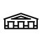 warehouse construction line icon vector illustration
