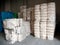 Warehouse with cotton bales