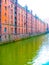 The Warehouse district Speicherstadt during winter in Hamburg, Germany