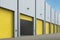 Warehouse exterior with shutter doors