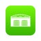 Warehouse factory icon green vector